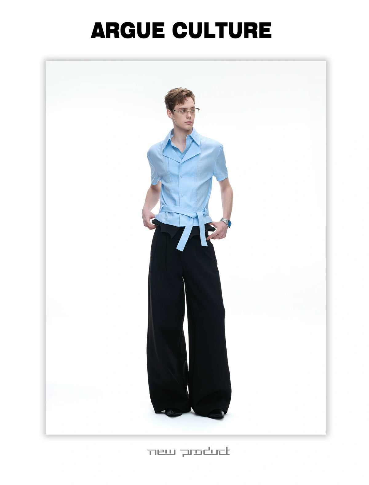 Relaxed Linen-Blend Embroidered Shirt with Spread Collar - description image 22