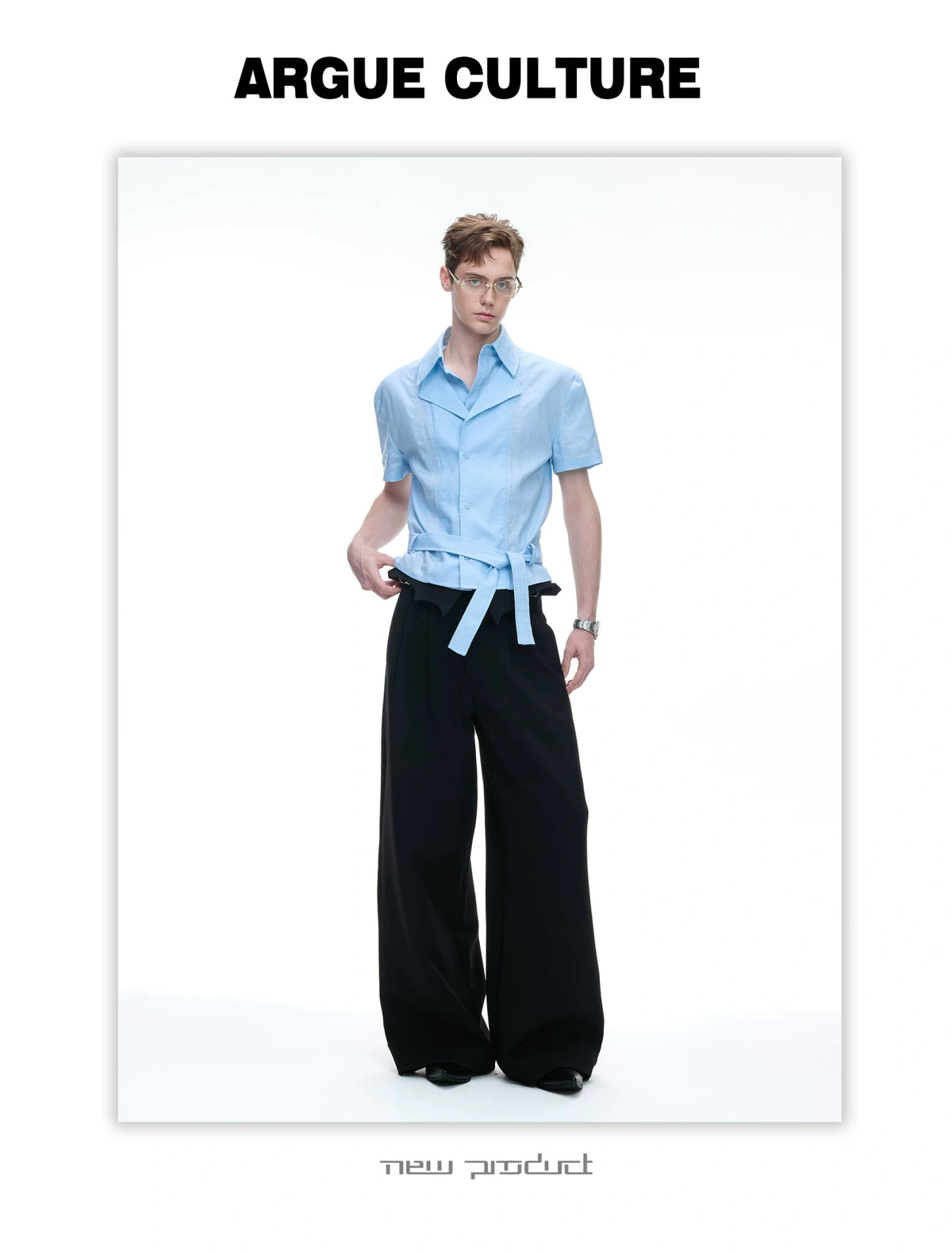 Relaxed Linen-Blend Embroidered Shirt with Spread Collar - description image 23