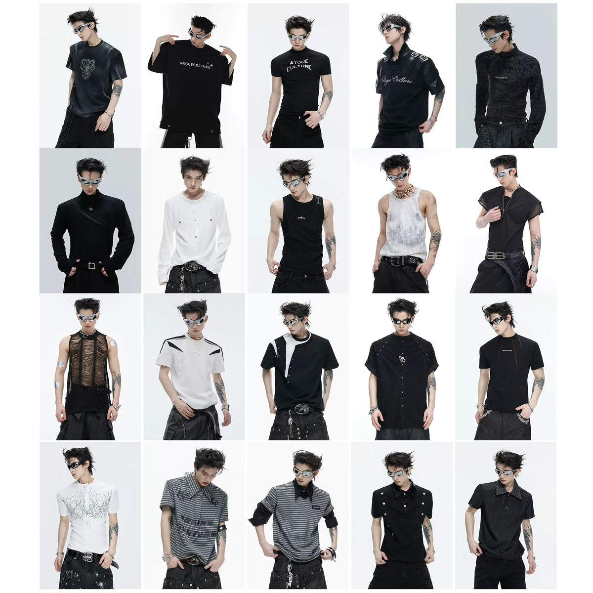 Selectable Stand-Collar Shirt | Long-Sleeve Streetwear - main image 2