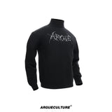 Selectable Stand-Collar Shirt | Long-Sleeve Streetwear - 1421 Black