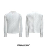Selectable Stand-Collar Shirt | Long-Sleeve Streetwear - 1400 White