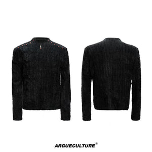 Selectable Stand-Collar Shirt | Long-Sleeve Streetwear - 1400 Black