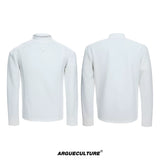 Selectable Stand-Collar Shirt | Long-Sleeve Streetwear - 1491 White