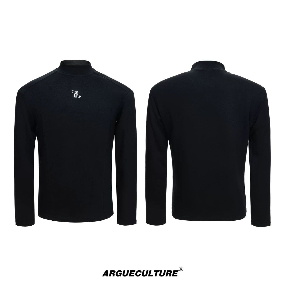Selectable Stand-Collar Shirt | Long-Sleeve Streetwear - 1491 Black