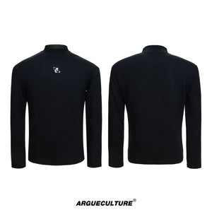 Selectable Stand-Collar Shirt | Long-Sleeve Streetwear - 1491 Black