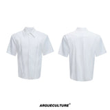 Selectable Stand-Collar Shirt | Long-Sleeve Streetwear - 0600 White
