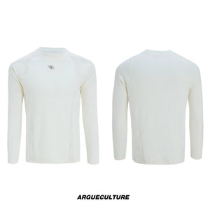 Selectable Stand-Collar Shirt | Long-Sleeve Streetwear - 1345 White