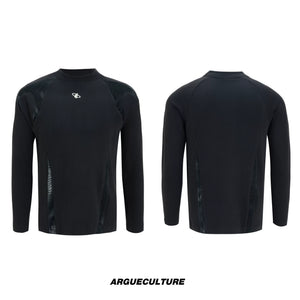 Selectable Stand-Collar Shirt | Long-Sleeve Streetwear - 1345 Black
