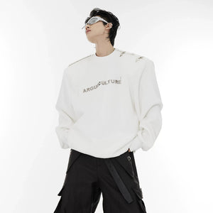 Selectable Stand-Collar Shirt | Long-Sleeve Streetwear - 6060 White