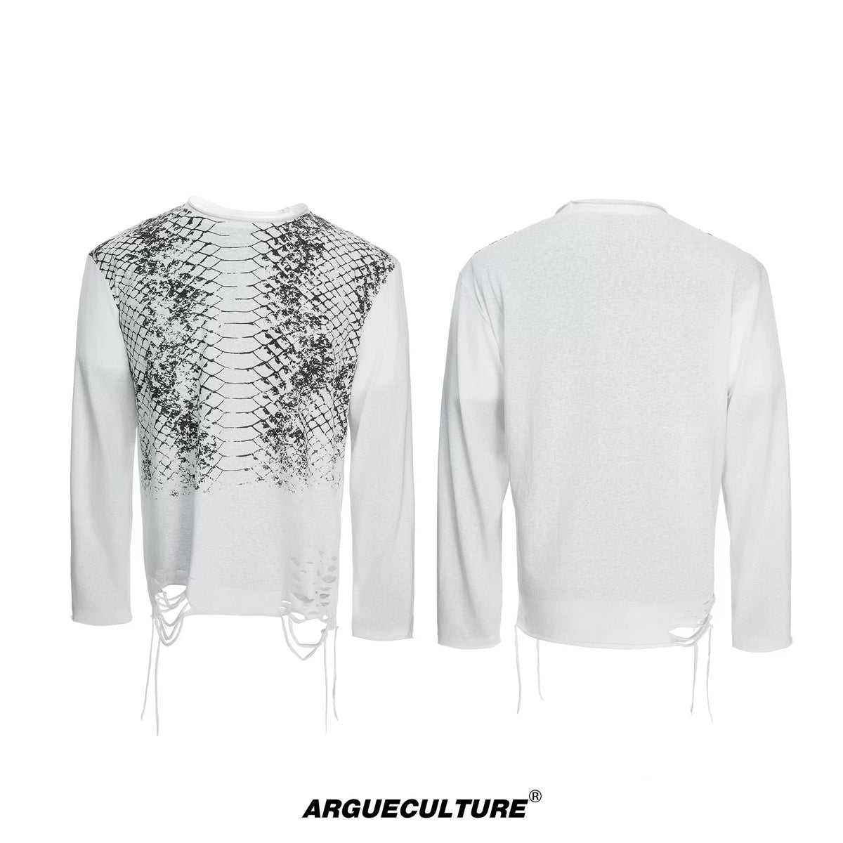 Selectable Stand-Collar Shirt | Long-Sleeve Streetwear - 1465 White
