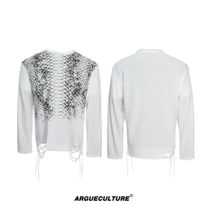 Selectable Stand-Collar Shirt | Long-Sleeve Streetwear - 1465 White