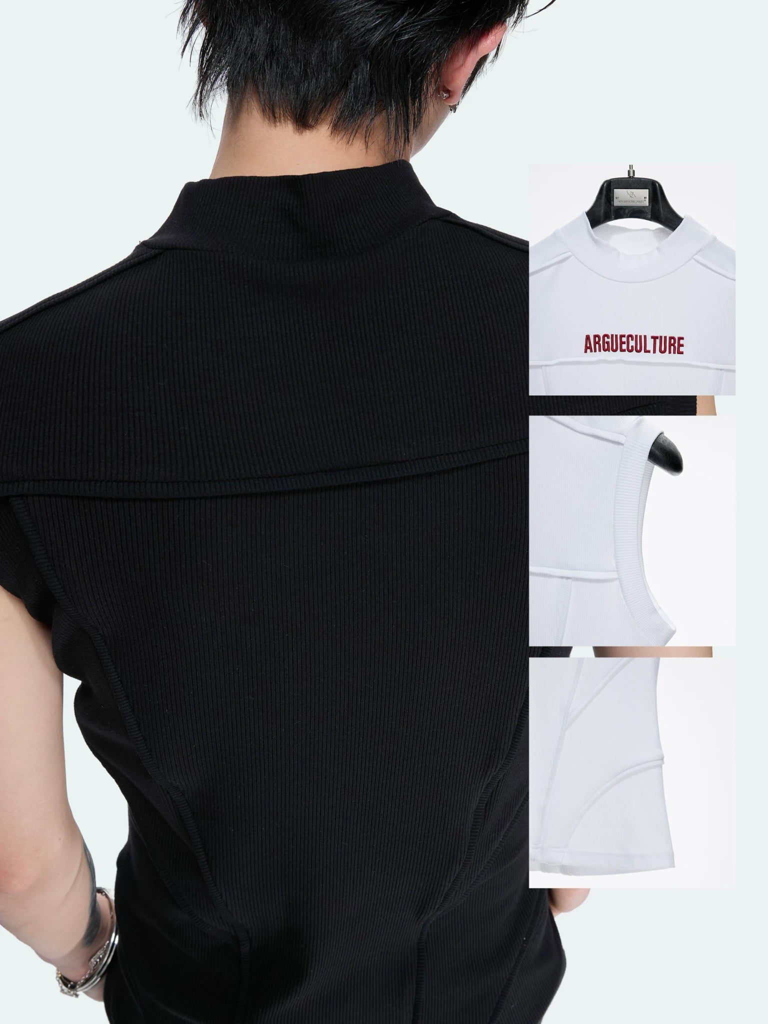 Structured Seam Sleeveless Tank Top | ARGUE CULTURE - main image 5