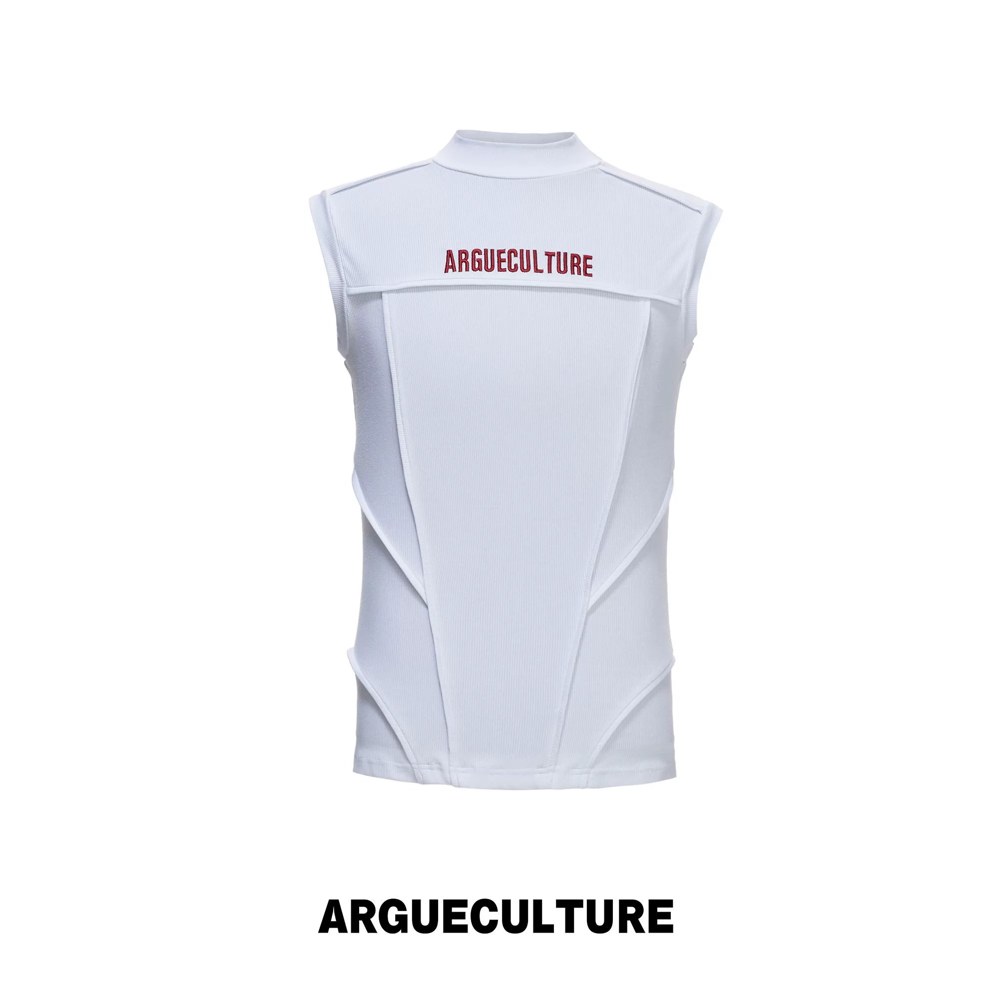 Structured Seam Sleeveless Tank Top | ARGUE CULTURE - White