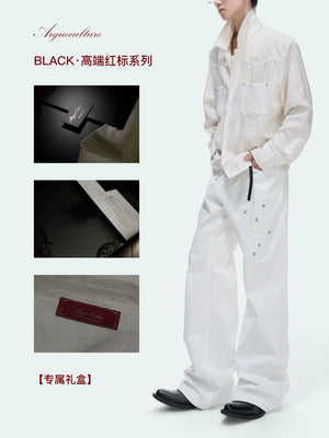 Floral Embroidered Linen Shirt Jacket | Argue - main image 3