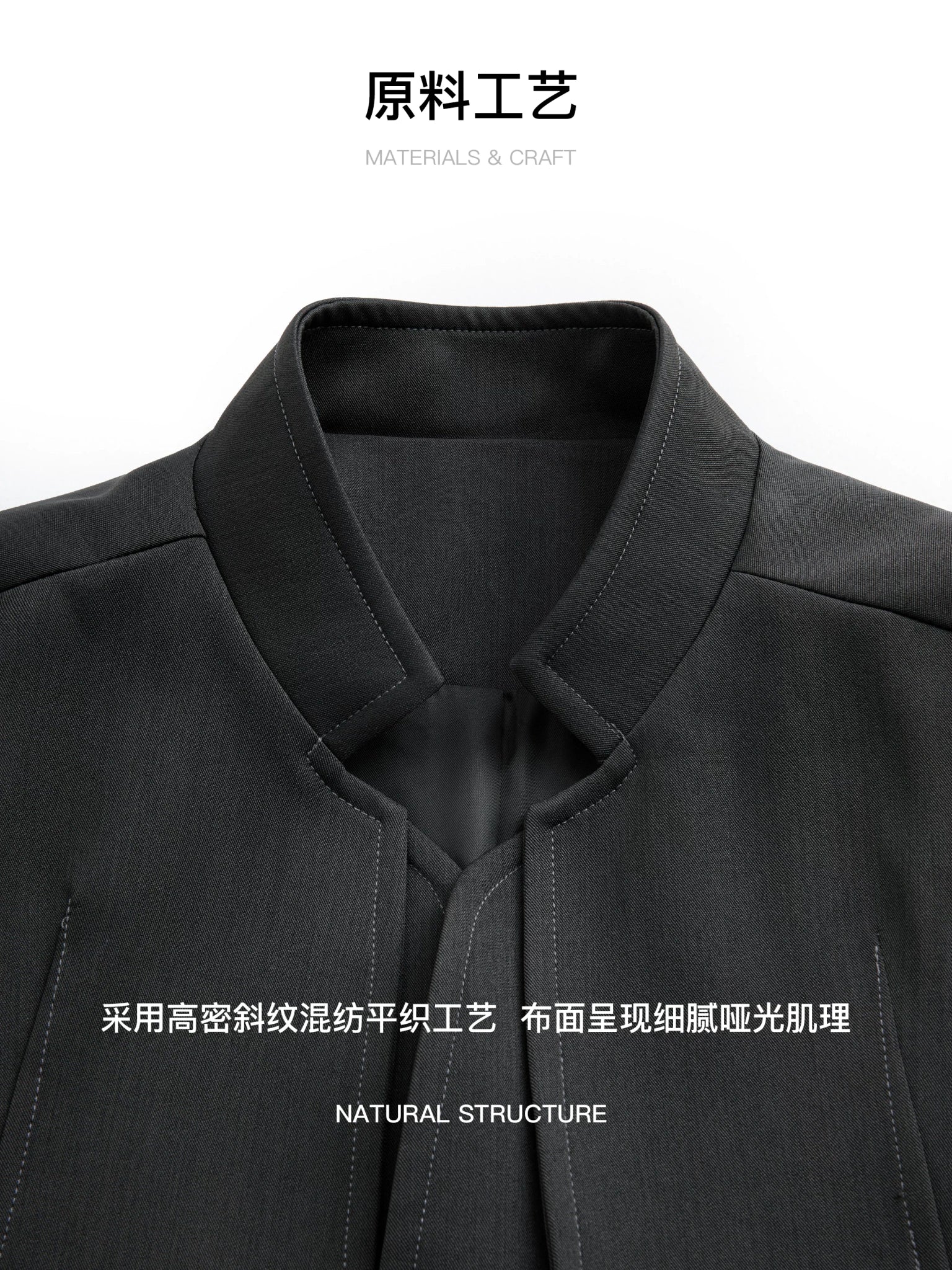 Deconstructed Cropped Blazer Jacket in Gray - main image 4