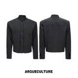 Deconstructed Cropped Blazer Jacket in Gray - Gray Top (In Stock)