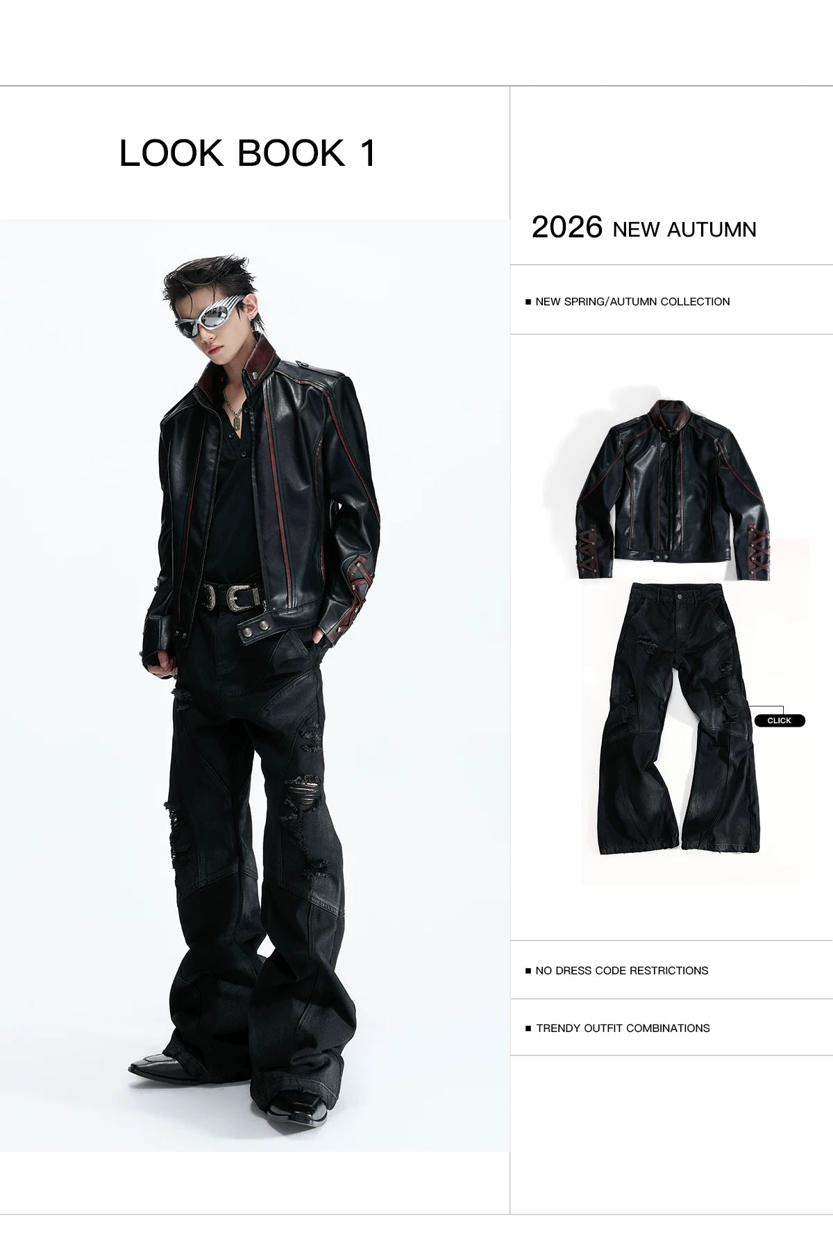 Wax-Coated Distressed Micro-Flare Jeans in Black - description image 4