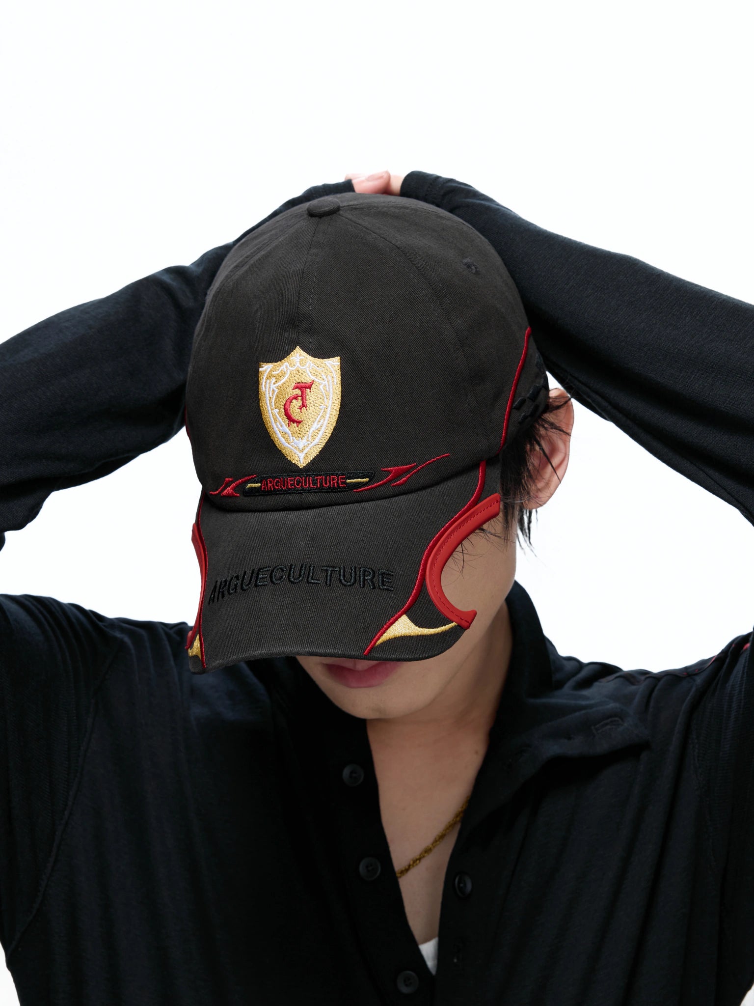 Embroidered Racing Baseball Cap in Washed Cotton Twill - main image 5