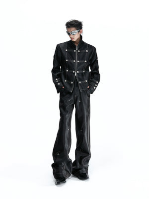 Napoleon Trim Short Jacket and Straight Pants - main image 1