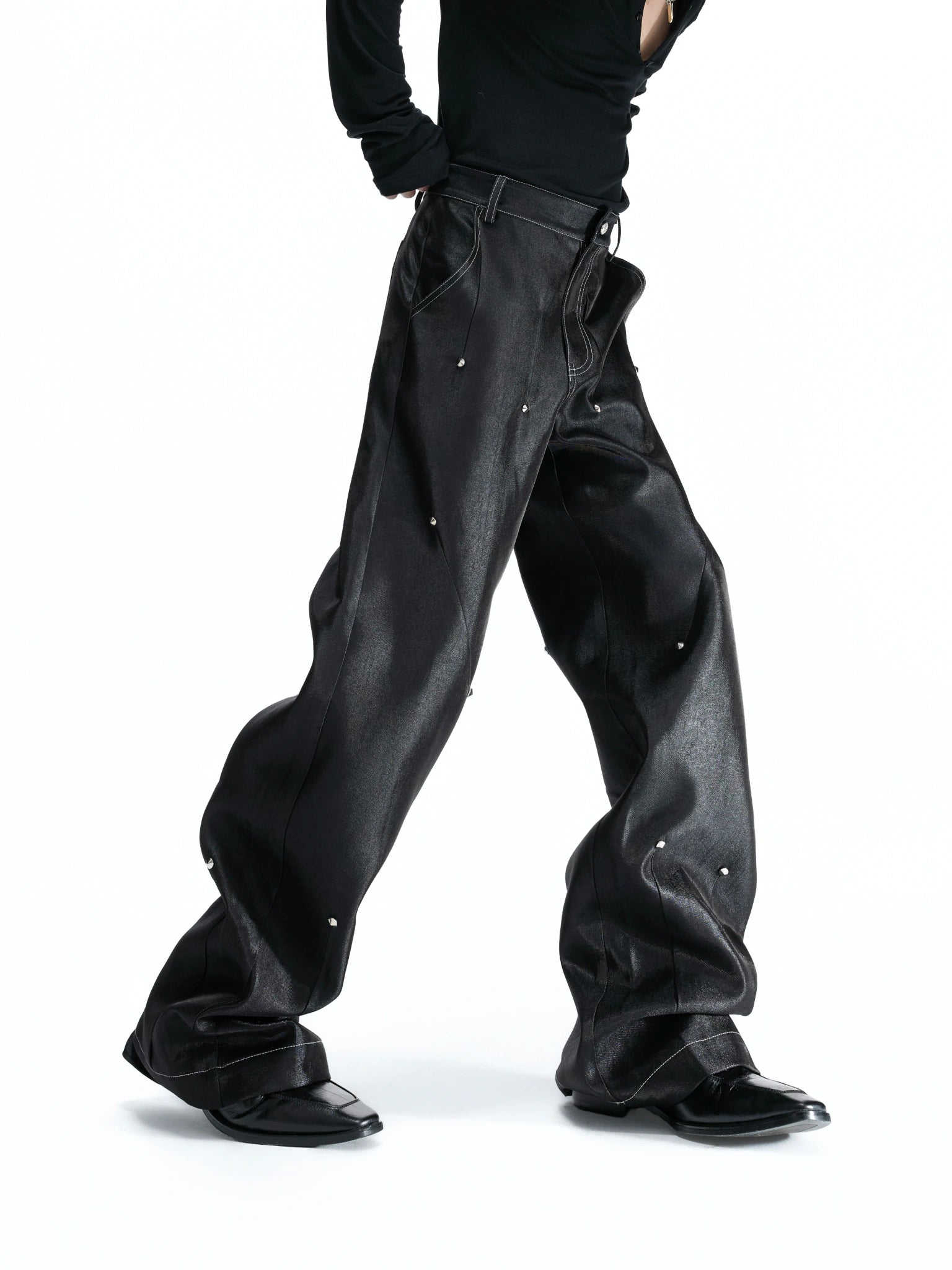 Napoleon Trim Short Jacket and Straight Pants - main image 4