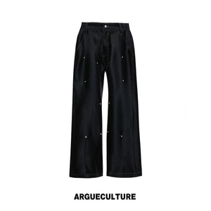 Napoleon Trim Short Jacket and Straight Pants - Pants / Black