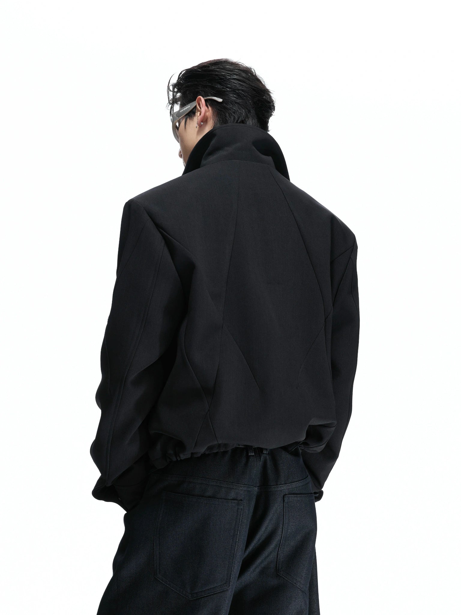 Deconstructed Rivet Dual-Zip Cropped Jacket - main image 5