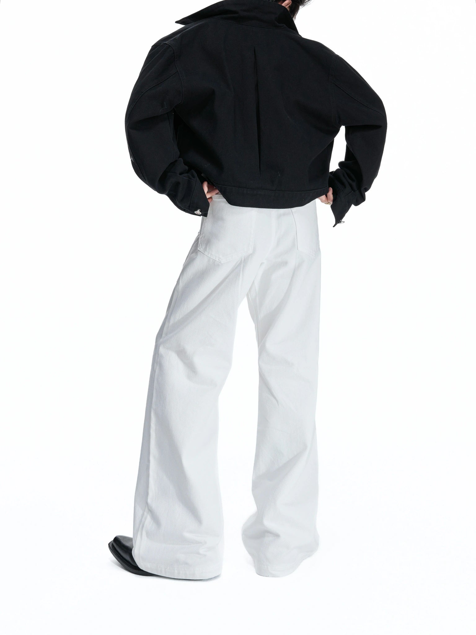 Floral Embroidered Rivet Straight-Leg Denim Jeans - main image 4