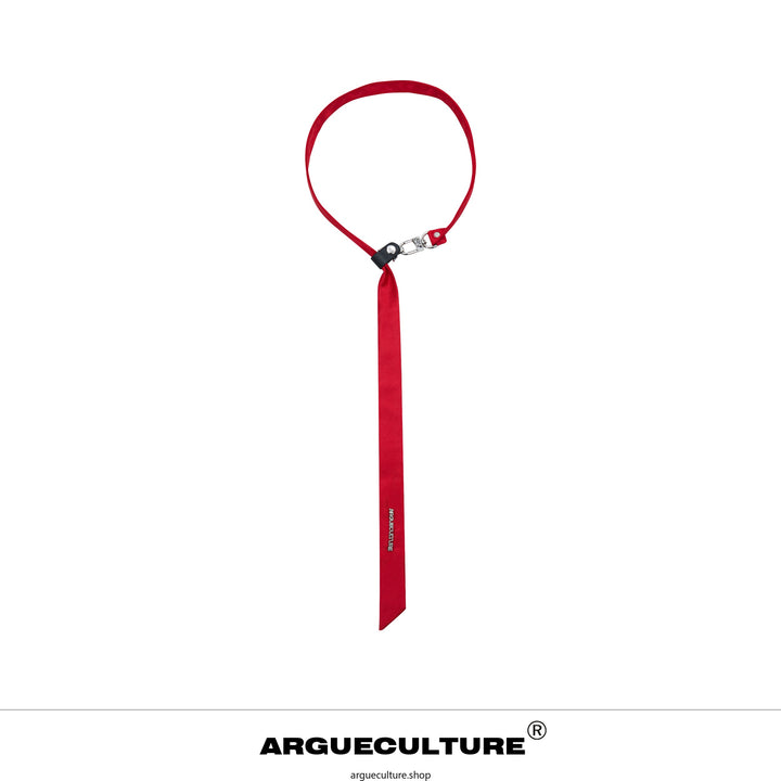 Metal PU Buckle Tie with Chain Design - ArgueCulture