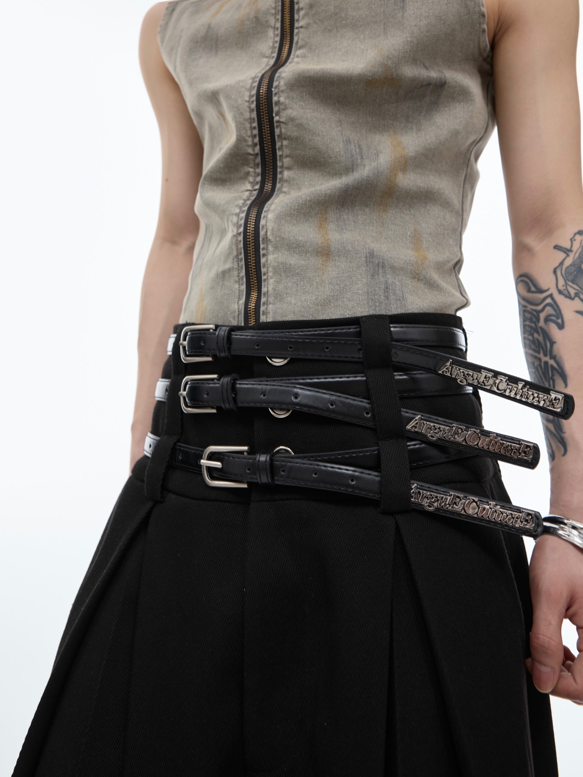 High-Waist Pleated Wide-Leg Casual Pants - Loose Fit Streetwear Pants