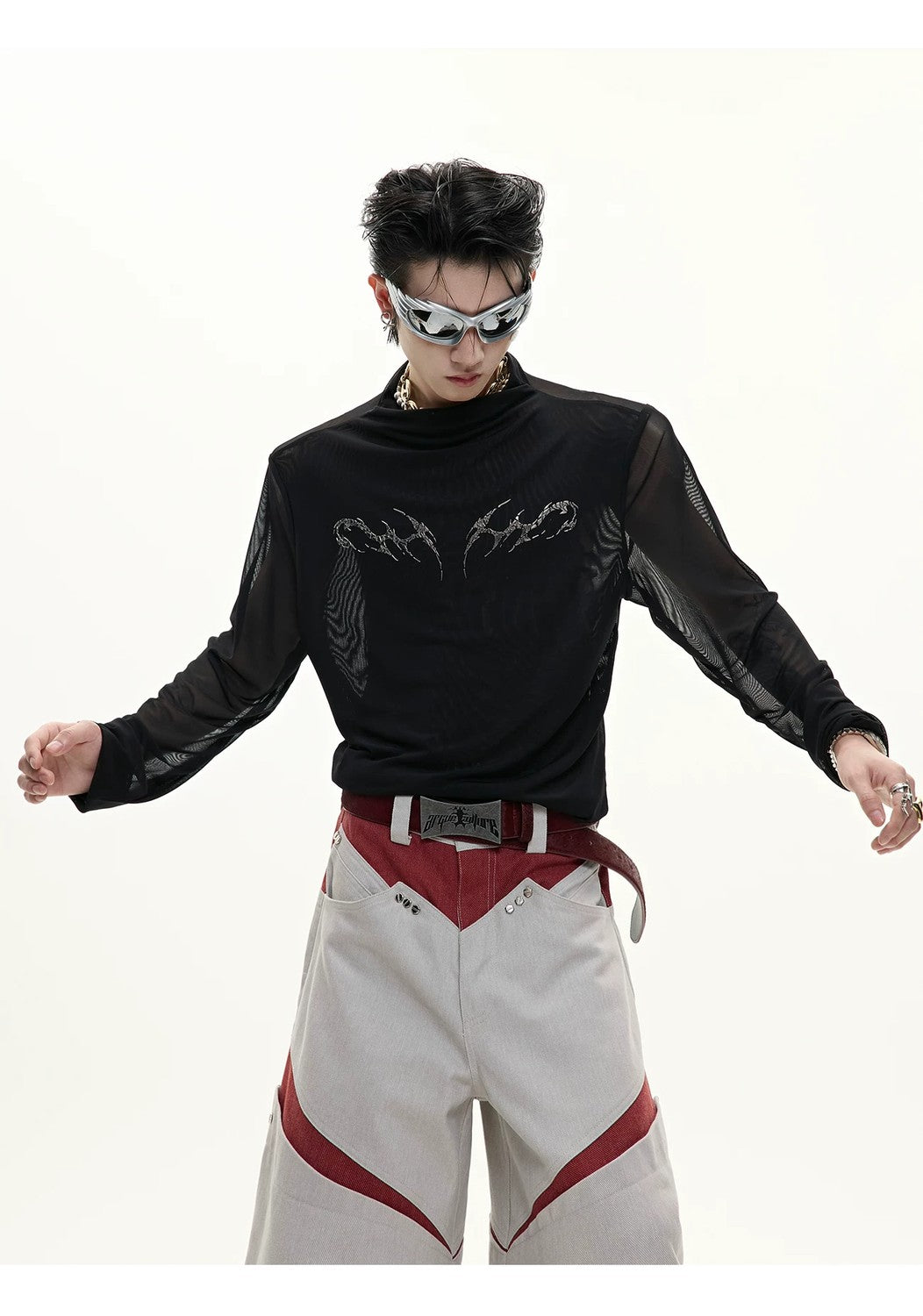 desc::3d-embossed-cooling-mesh-long-sleeve-streetwear-tee-detail-img-7