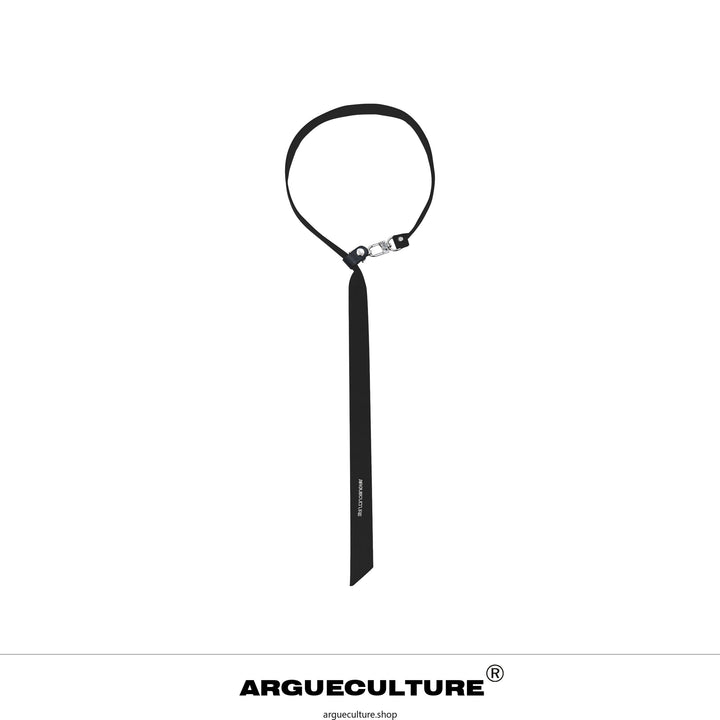 Metal PU Buckle Tie with Chain Design - ArgueCulture