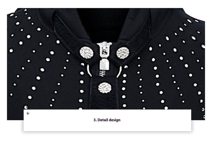 Rhinestone Hoodie with Detachable Tie for Men and Women - ArgueCulture