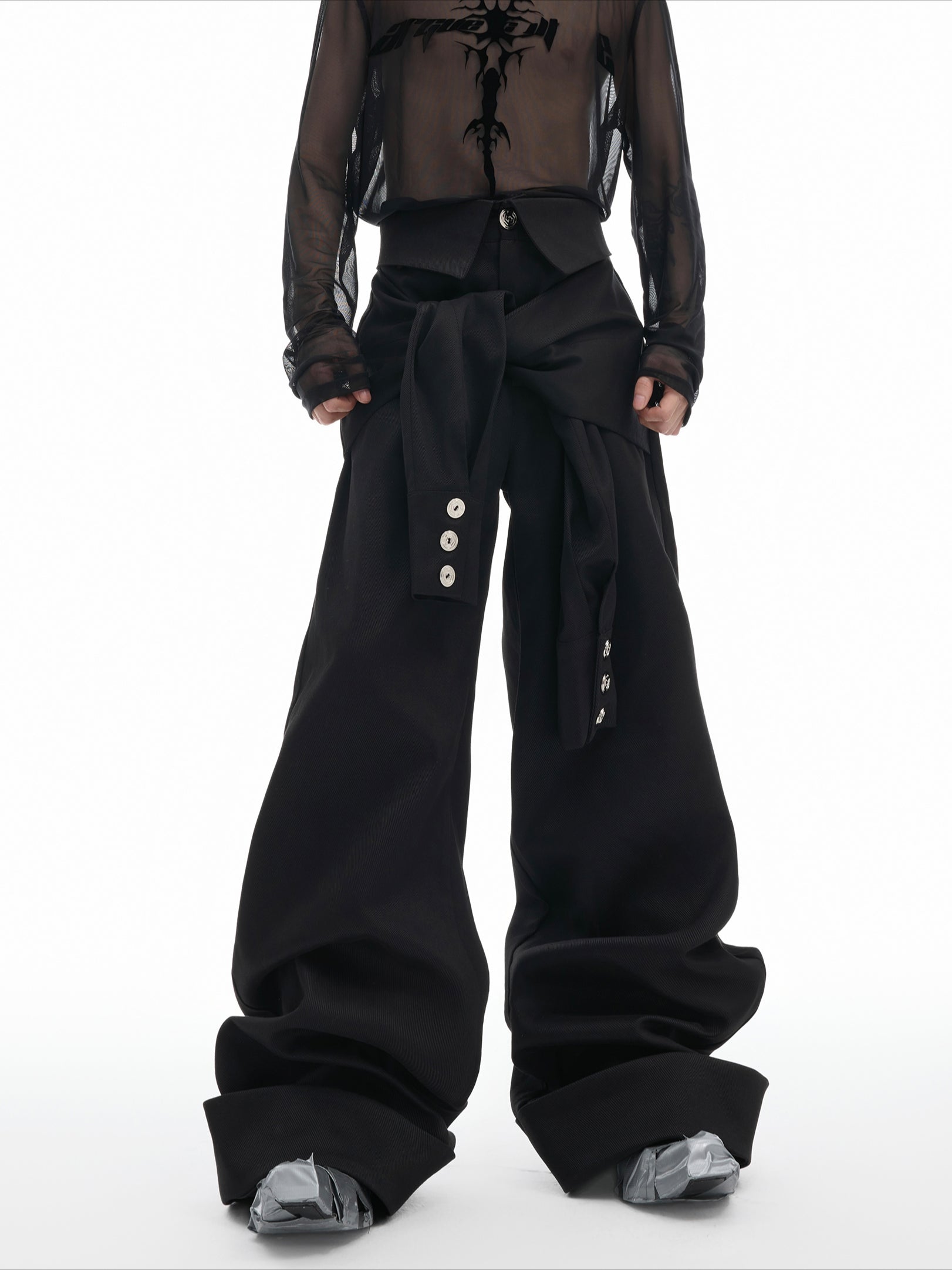 Asymmetrical Sleeve Patchwork Cargo Pants - ArgueCulture