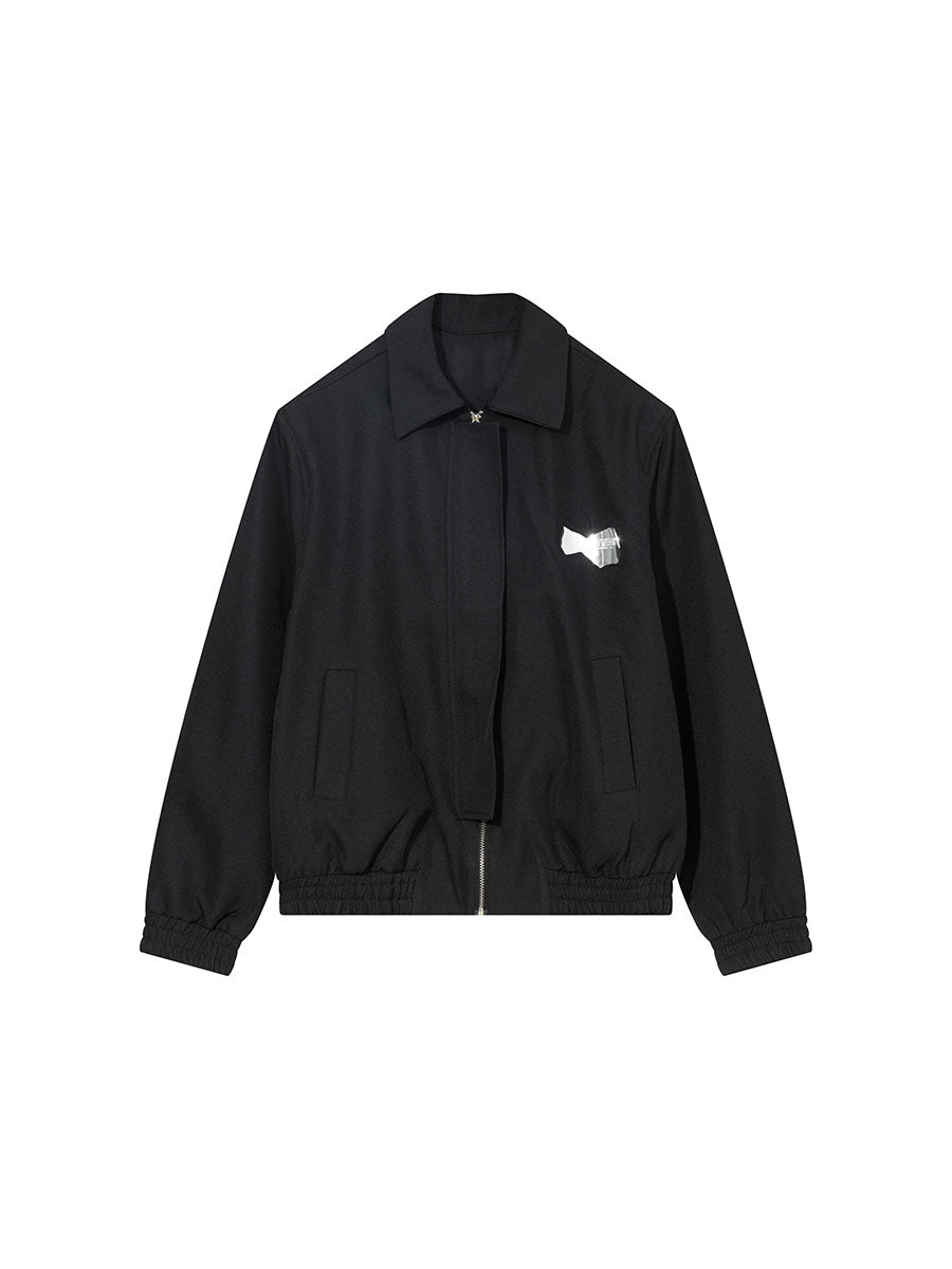 Oversized Shoulder-Pad Jacket - Streetwear Short Coat Men