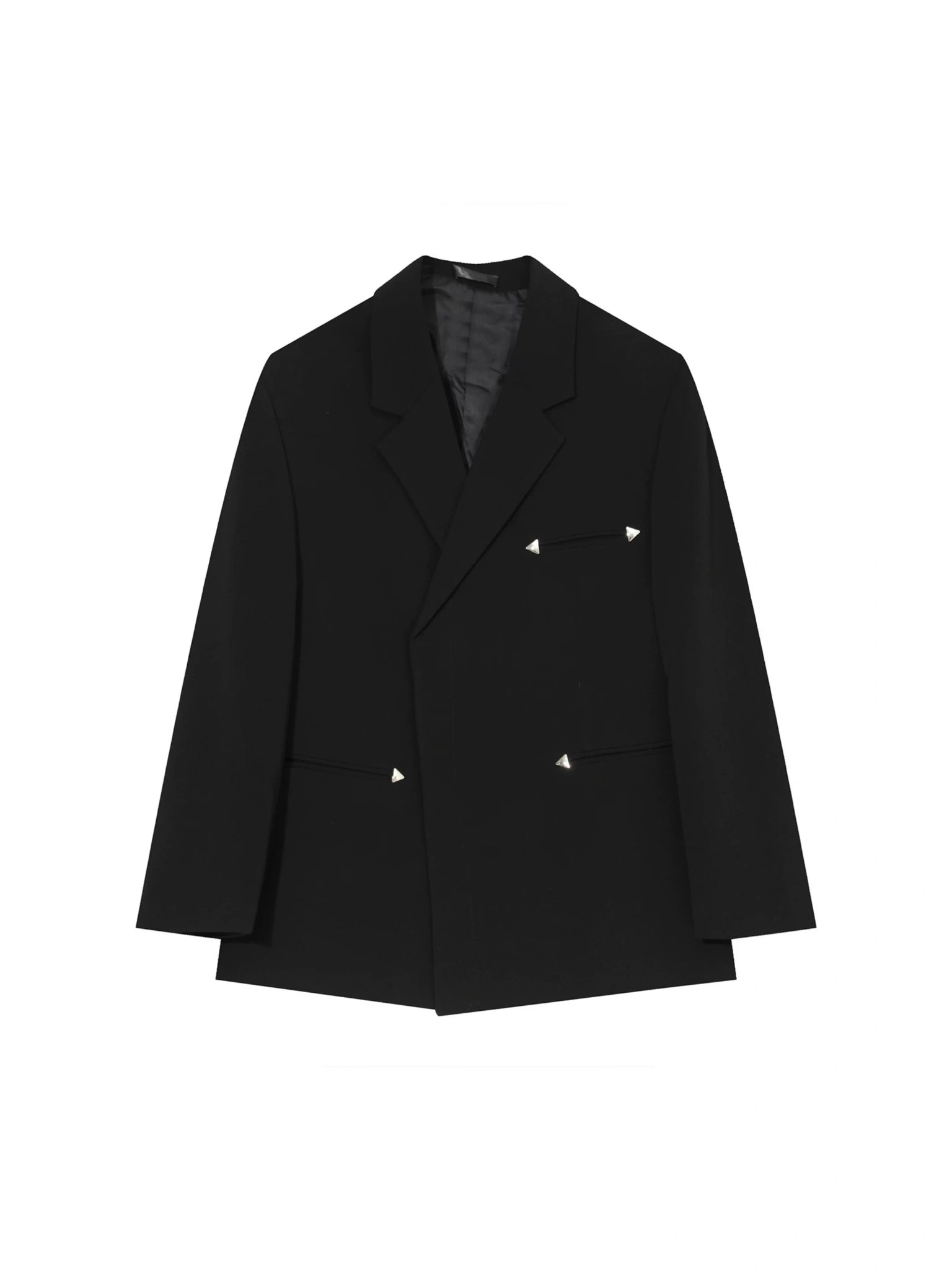 Relaxed Black Double-Breasted Blazer | Streetwear Jacket - main image 5