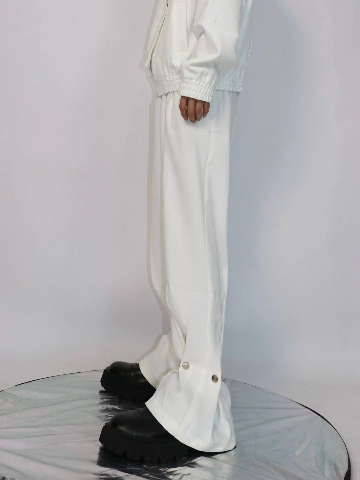 Relaxed Cotton-Modal Straight-Leg Trousers | White - main image 1
