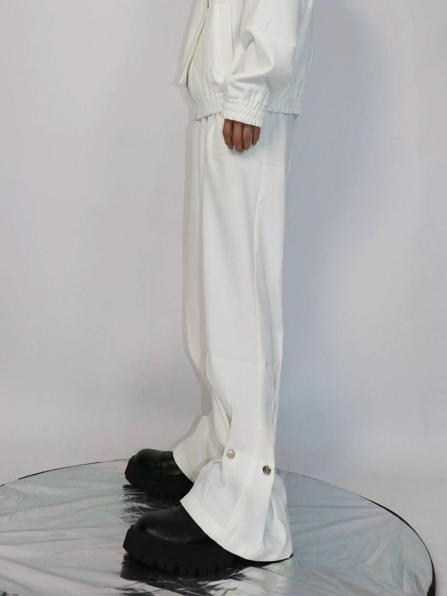 Relaxed Cotton-Modal Straight-Leg Trousers | White - main image 1