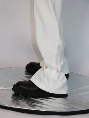 Relaxed Cotton-Modal Straight-Leg Trousers | White - main image 3