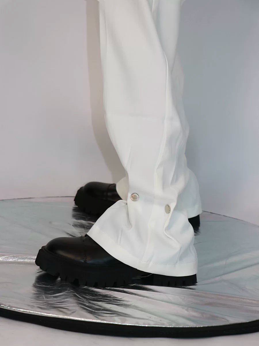 Relaxed Cotton-Modal Straight-Leg Trousers | White - main image 3