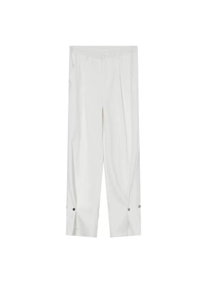 Relaxed Cotton-Modal Straight-Leg Trousers | White - main image 5