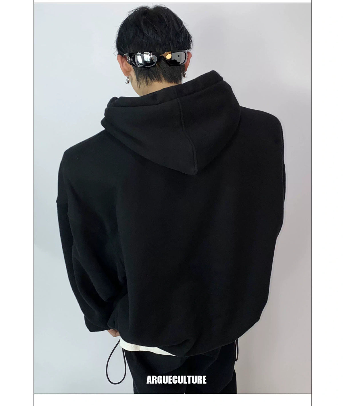 Metal Logo Fleece Hoodie | Relaxed Unisex Streetwear - description image 5