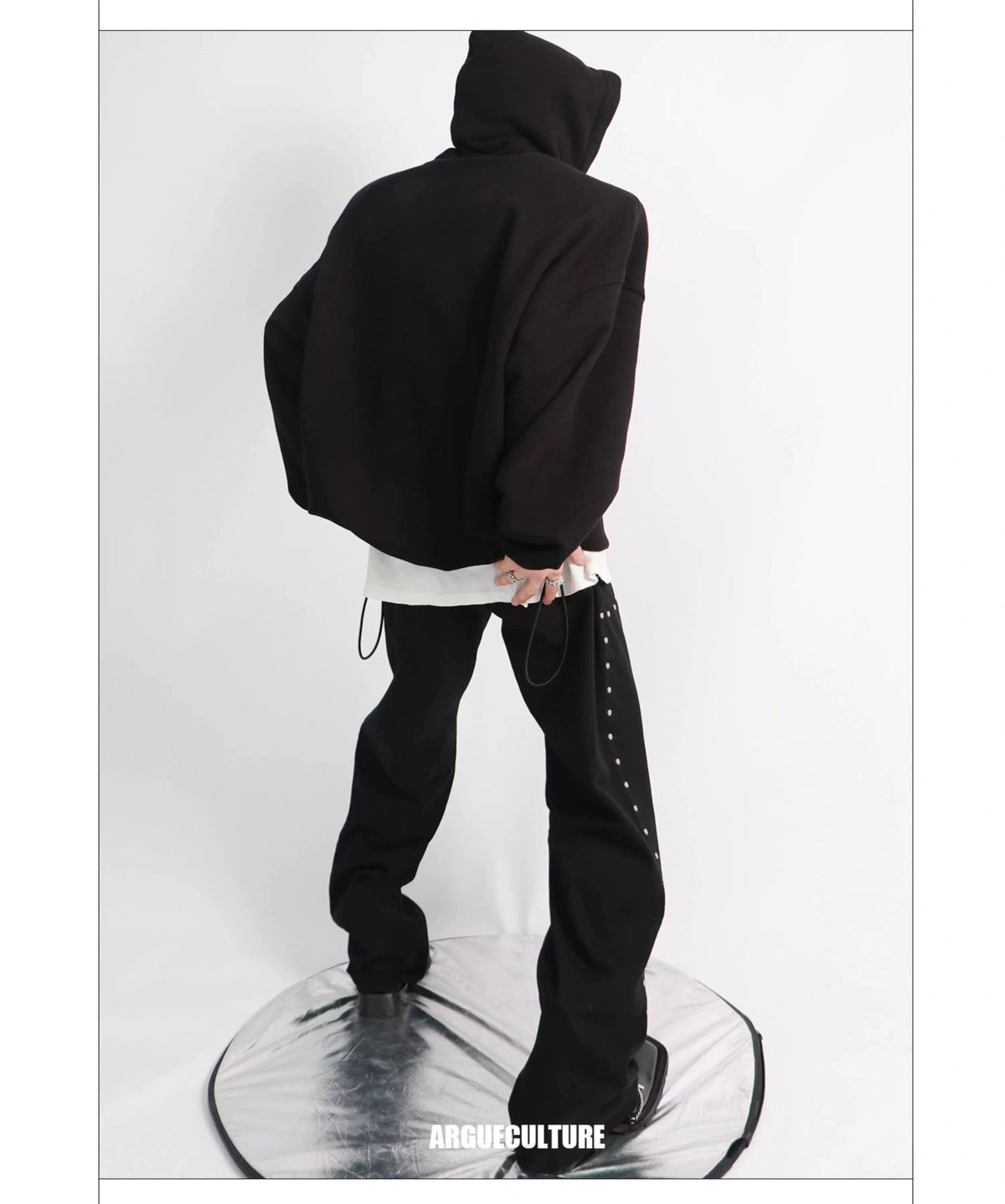 Metal Logo Fleece Hoodie | Relaxed Unisex Streetwear - description image 7