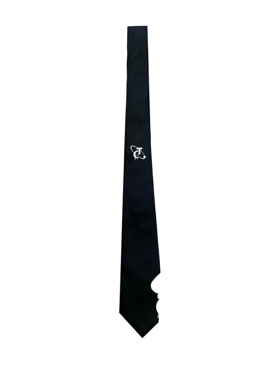 7cm Solid Metal Logo Tie | 146cm Polyester Necktie - main image 5