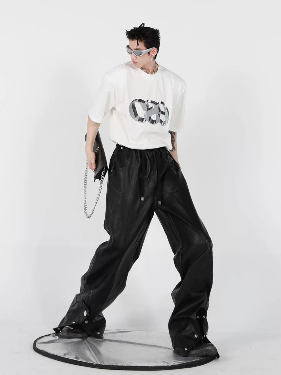 Oversized Cotton T-Shirt with Dimensional Letter Print - main image 5