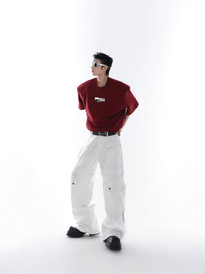 Relaxed 100% Cotton T-Shirt with Metal-Clasp Print - main image 5