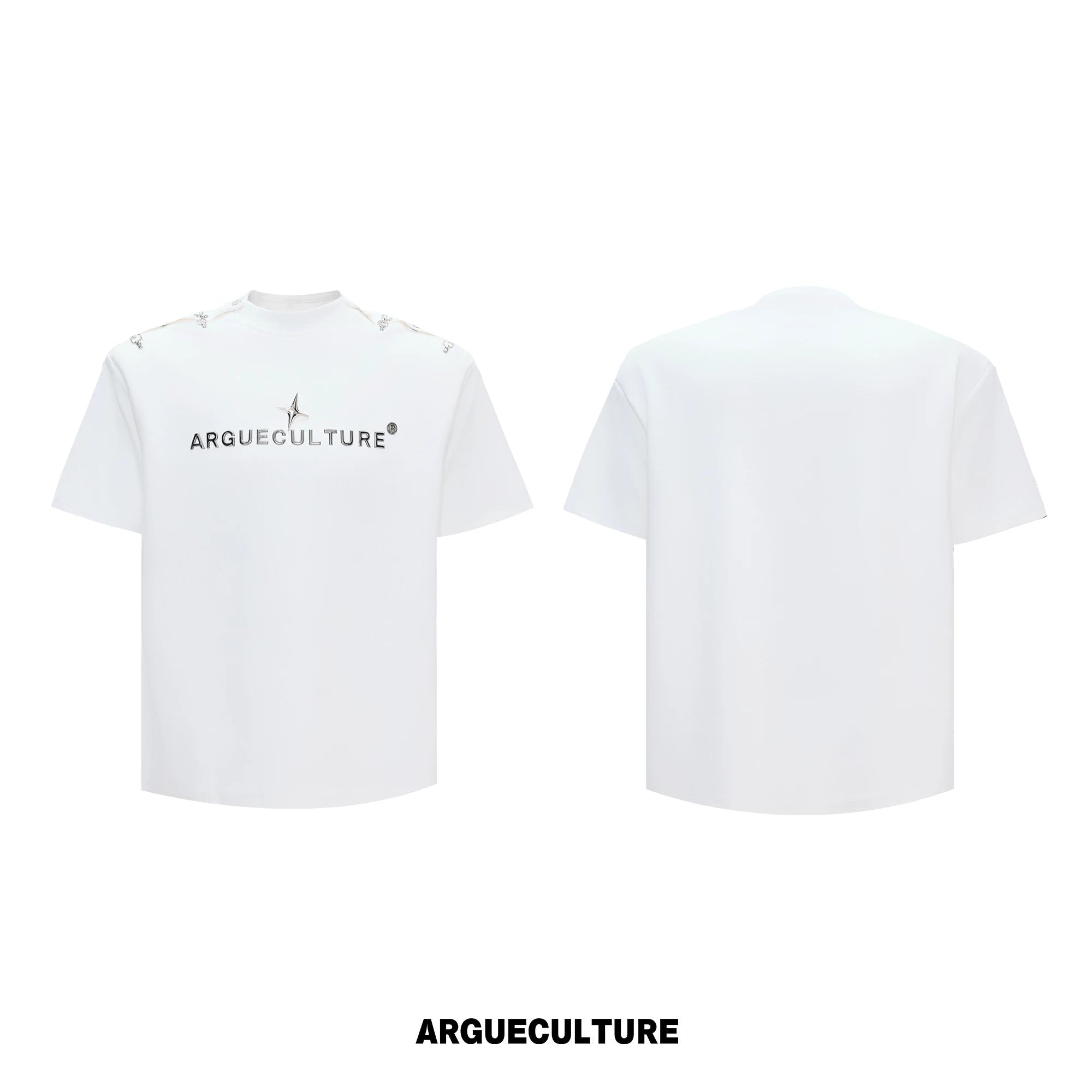 Cropped 3D Print Short-Sleeve Tee | Unisex Streetwear - White Top