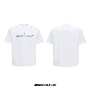 Cropped 3D Print Short-Sleeve Tee | Unisex Streetwear - White Top