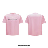 Cropped 3D Print Short-Sleeve Tee | Unisex Streetwear - Pale Pink Top
