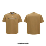 Cropped 3D Print Short-Sleeve Tee | Unisex Streetwear - Brown Top