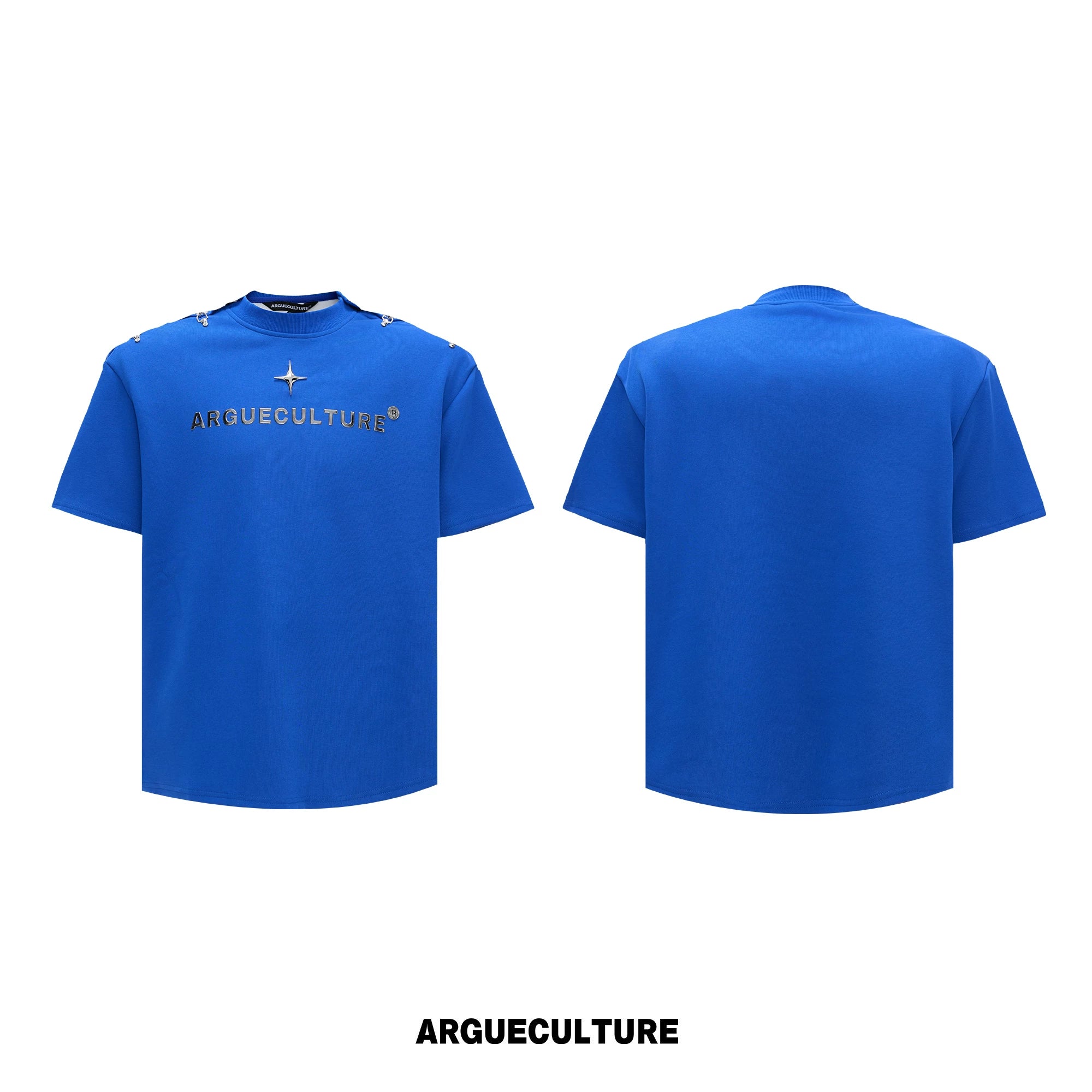 Cropped 3D Print Short-Sleeve Tee | Unisex Streetwear - Blue Top